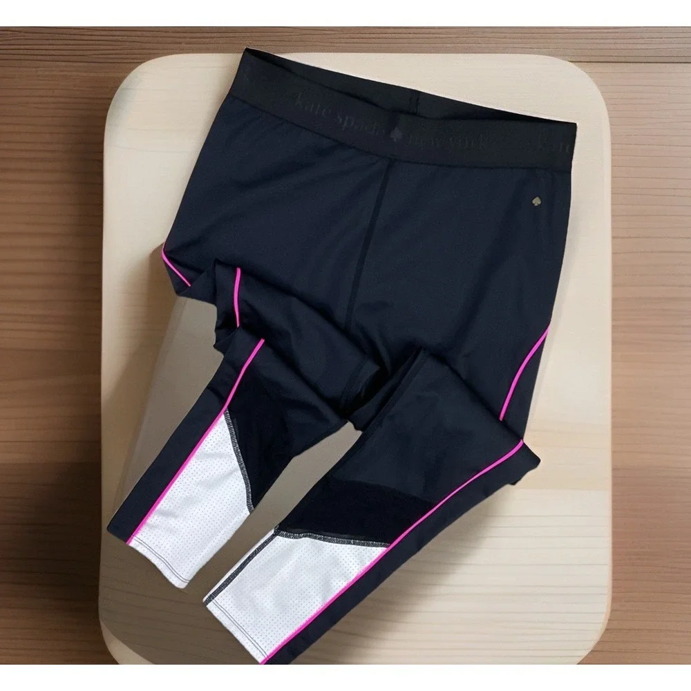 Kate Spade Colorblock Athletic Leggings Yoga‎ Workout Pants Womens Sz Medium